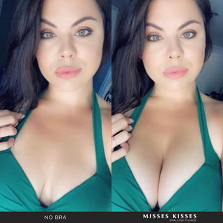 Misses Kisses - WOW! This B cup babe's transformation has made our jaws  DROP! 😱 Cleavage and support all without the look of a bra! 💋  #plungingneckline #straplessbra #ootd #summer #MissesKisses #beforeandafter  #testimonial