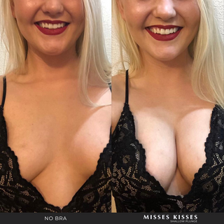 Misses Kisses - WOW! This B cup babe's transformation has made our jaws  DROP! 😱 Cleavage and support all without the look of a bra! 💋  #plungingneckline #straplessbra #ootd #summer #MissesKisses #beforeandafter  #testimonial