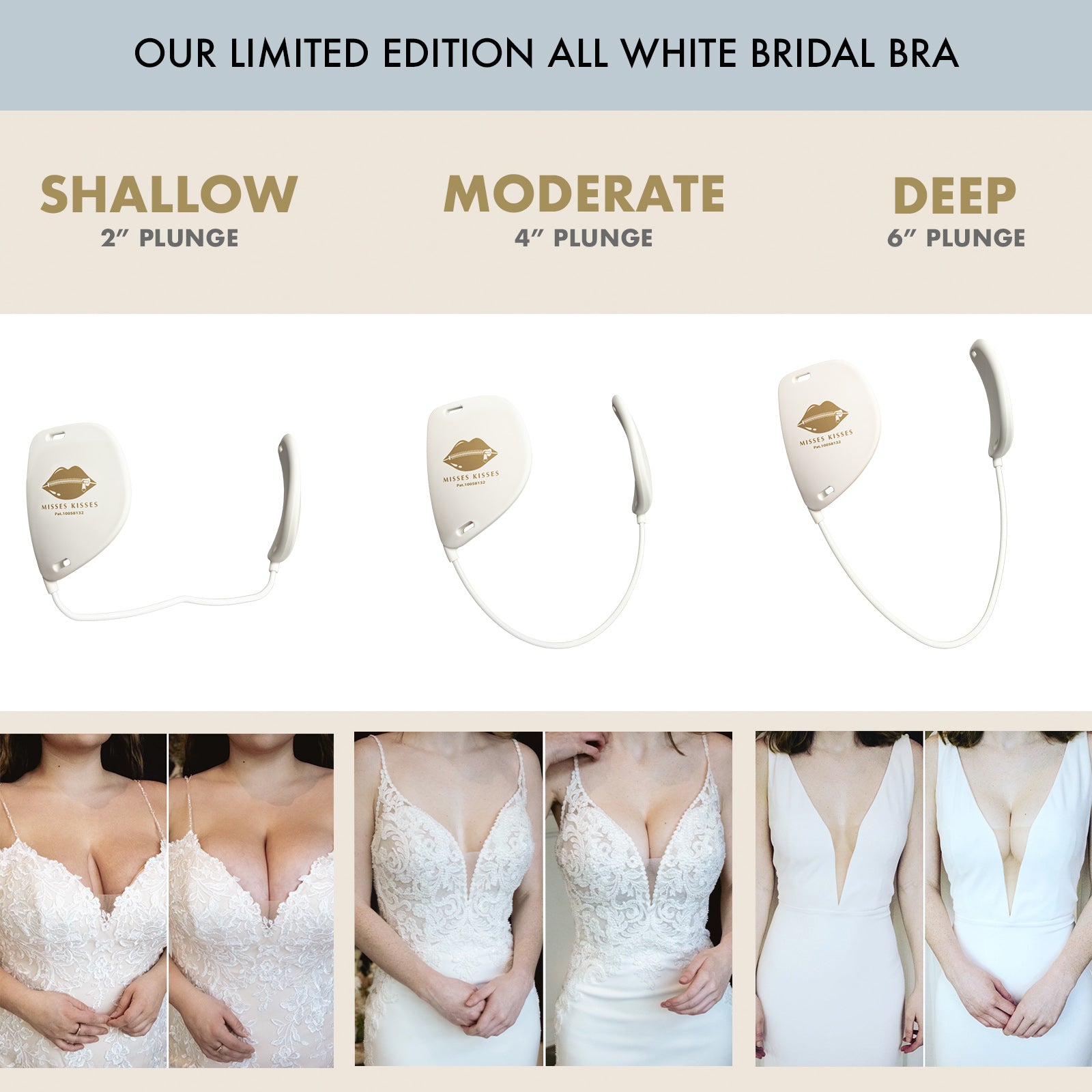 BRIDAL BUILD-A-BRA  The Wedding Dress Bra by Misses Kisses Frontless,  Backless, Strapless Bra – Misses Kisses: The Frontless Bra
